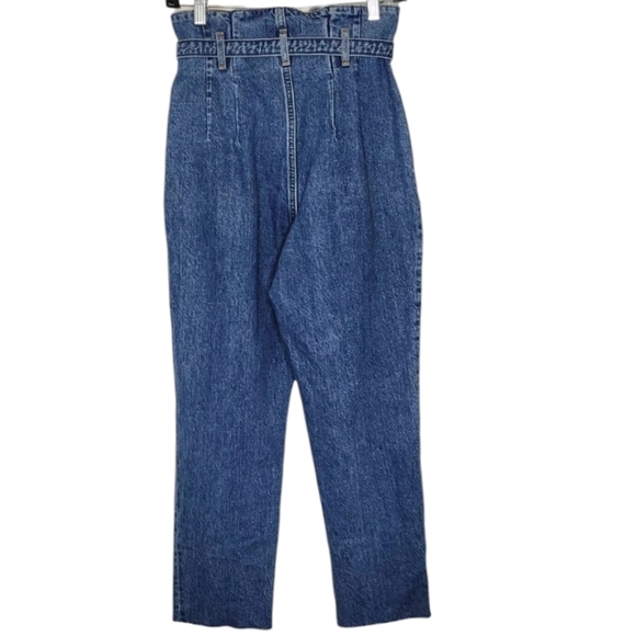 Abercrombie & Fitch A&F Mom Jean Dark Denim Paperbag High Rise NEW - Picture 3 of 5